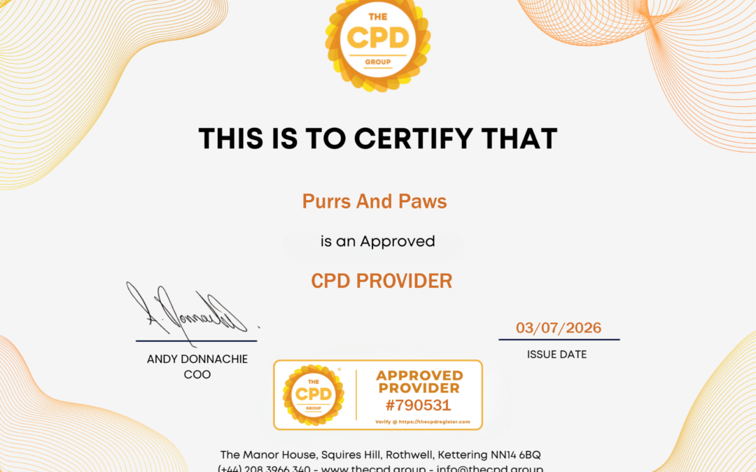 Purrs and Paws is a CPD approved provider!